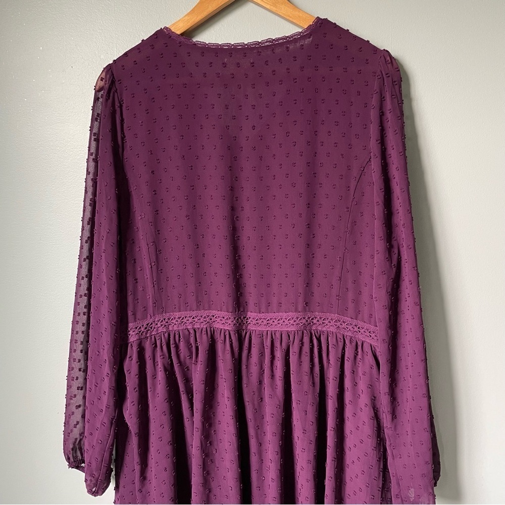 Matilda Jane Purple Pleated Sundress with Bishop Sleeves Size Medium - Picture 5 of 9